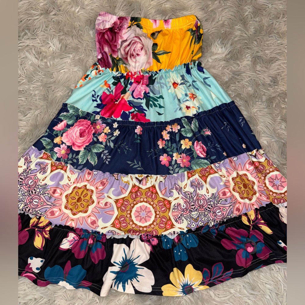 Girls Floral Summer Print Maxi Skirt 13/14 pixie girl new